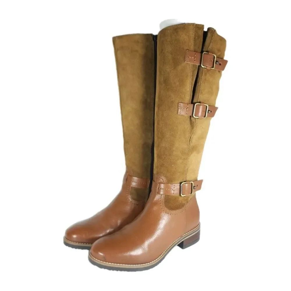 Clarks Women’s Tamaro Marina US8M Brown Suede Leather Knee High Riding Boots